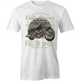 thumbnail image 1 of Cafe Racer Full Of Speed T-Shirt | Cool Motorcycle White Tee Gift, 1 of 5