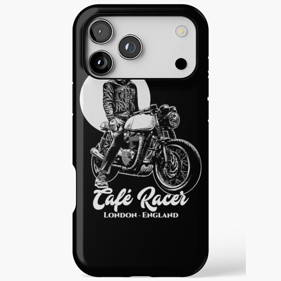 Cafe Racer London England Motorcycle Rider Vintage Biker for iPhone Case 17 16 15 14 13 12 11 Pro Max