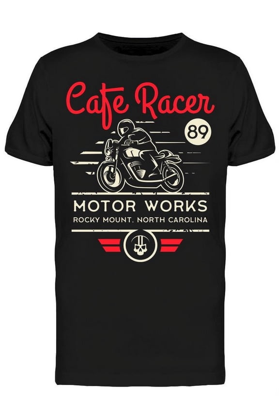 Cafe Racer Motor Works T-Shirt Men -Image by Shutterstock, Male x-Large