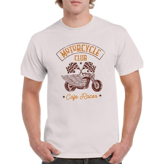 Cafe Racer Motorcycle Club T-Shirt Men -Smartprints Designs, Male Large