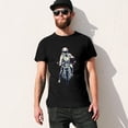 thumbnail image 1 of Cafe Racer Motorcycle Men’s T-Shirt 100% Cotton Casual Short Sleeve Tops Gift Tee Black 4XL, 1 of 5
