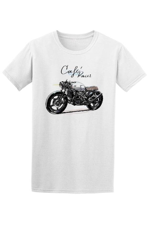 Cafe Racer Motorcycle T-Shirt Men -Image by Shutterstock, Male Medium