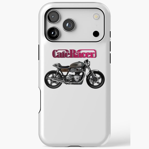 Cafe Racer Motorcycle Vintage Ride Lets Ride for iPhone Case 11 to 17 Pro Max