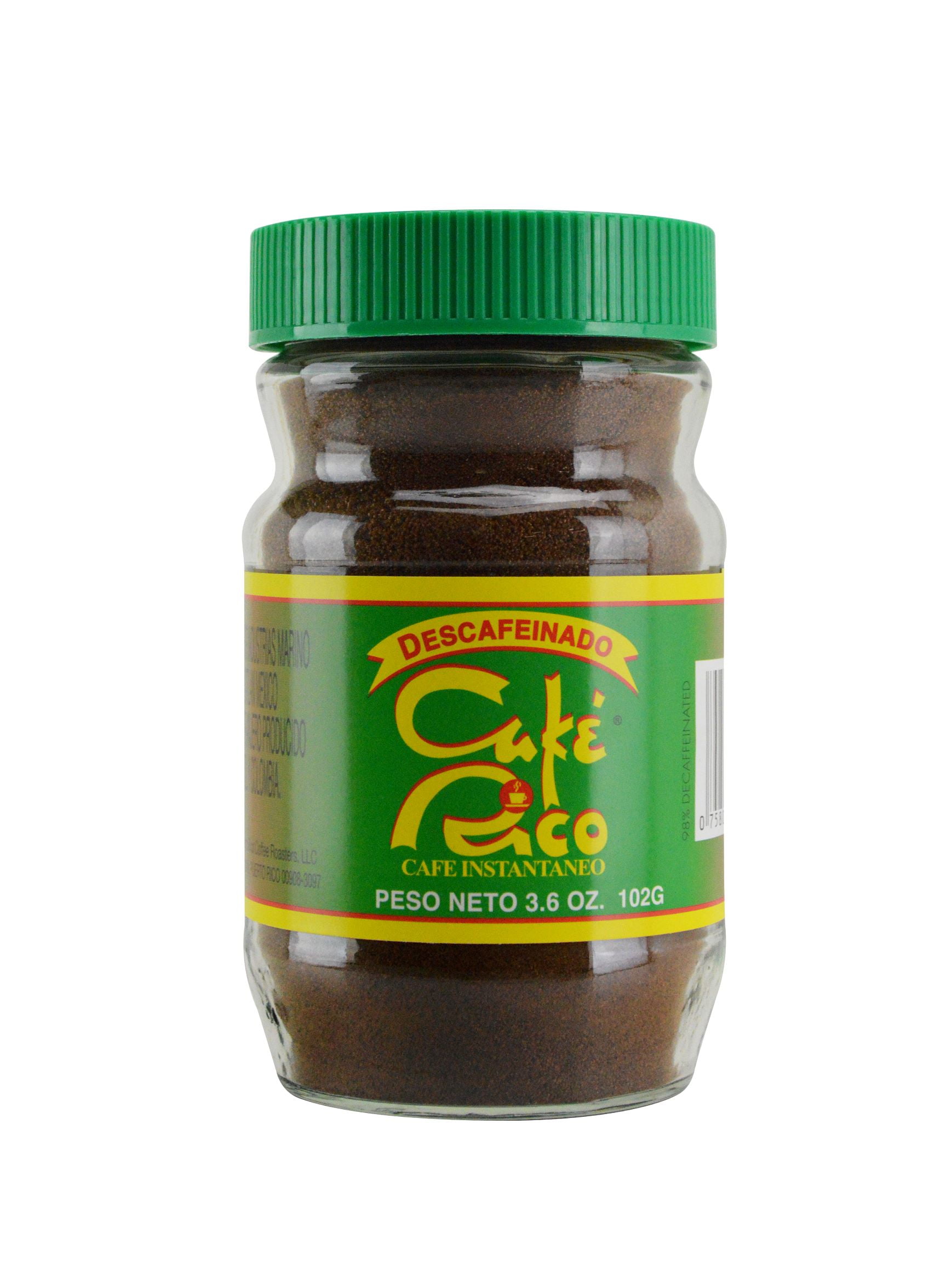 Cafe Rico Descafeinado Instantaneo Medium-Dark Roast, 3.6 oz Jar