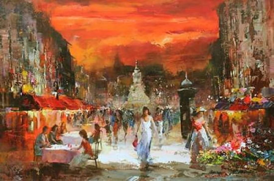 Cafe Rouge IV Canvas Art - Willem Haenraets (24 x 36)