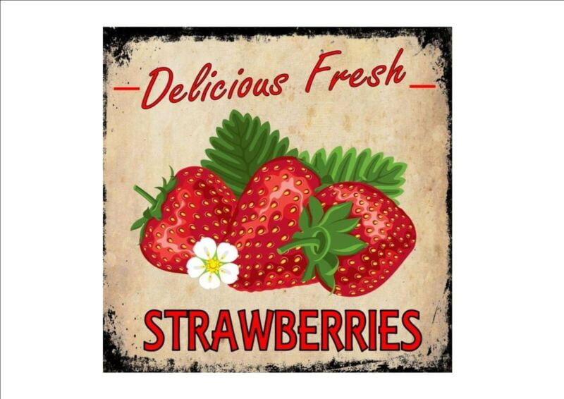 Cafe Sign Vintage Style Cafe Sign Shop Sign Fruit & Veg Kitchen Sign