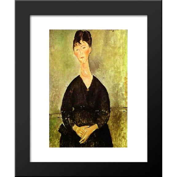Cafe Singer 20x24 Framed Art Print by Modigliani, Amedeo