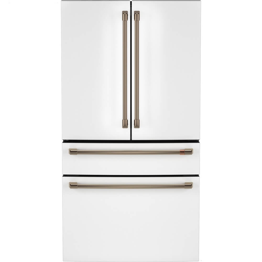 Matte White Smart French Door Refrigerator with Ice Maker