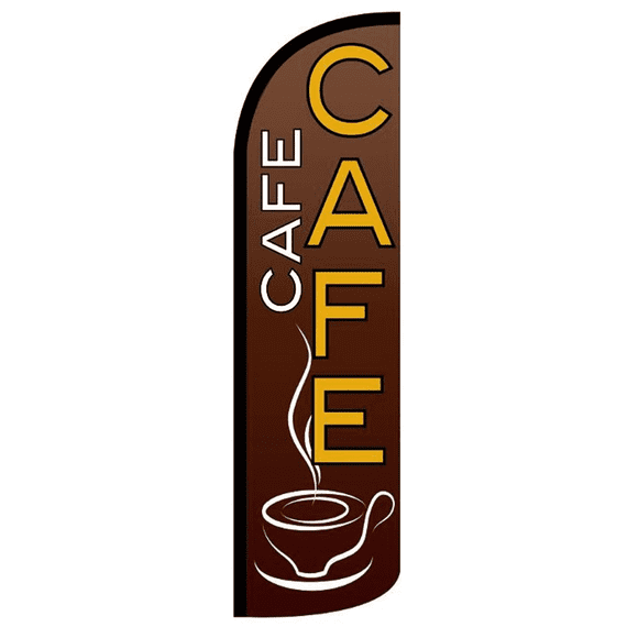 Cafe Standard Windless Flag (Hardware Not Include) Advertisement /Business Flags | Feather Flag |