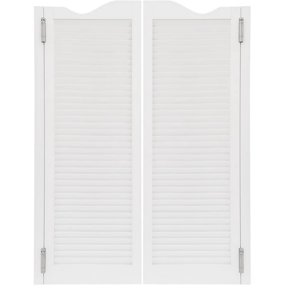 Cafe Swinging Doors Wood Saloon Doors, 36" x 48" Modern Swinging 2-Half Door Bar Doors Entrance Partition for Hallway Kitchen Doorway Bars Gardens Restaurants