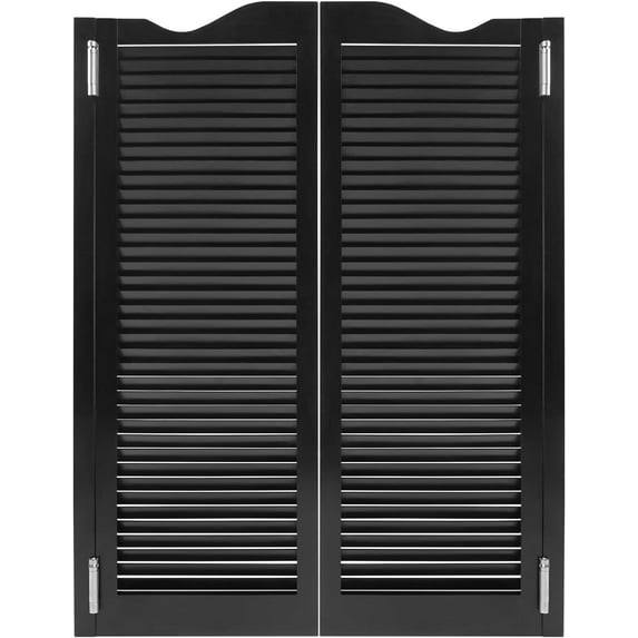 Cafe Swinging Doors Wood Saloon Doors, 36" x 48" Modern Swinging 2-Half Door Bar Doors Entrance Partition for Hallway Kitchen Doorway Bars Gardens Restaurants