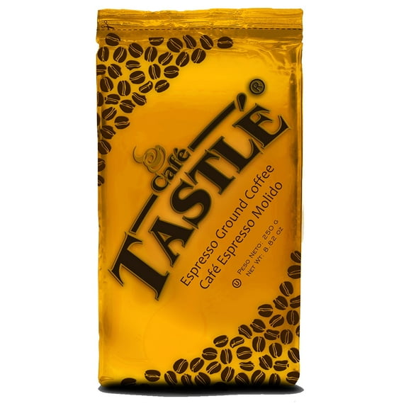 Cafe Tastle Espresso Ground Dark Roast Coffee, 8.8 Ounce (4 Count)