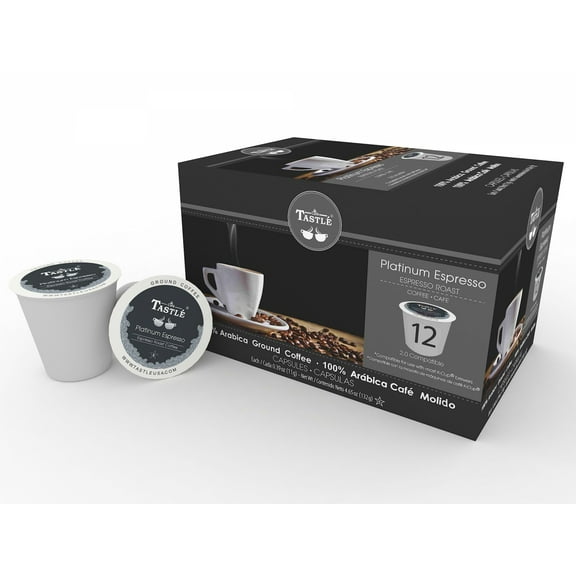 Cafe Tastle Platinum Espresso Roast Single Serve Coffee, 12 Count