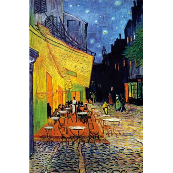 Cafe Terrace At Night Poster Print (22 x 34)