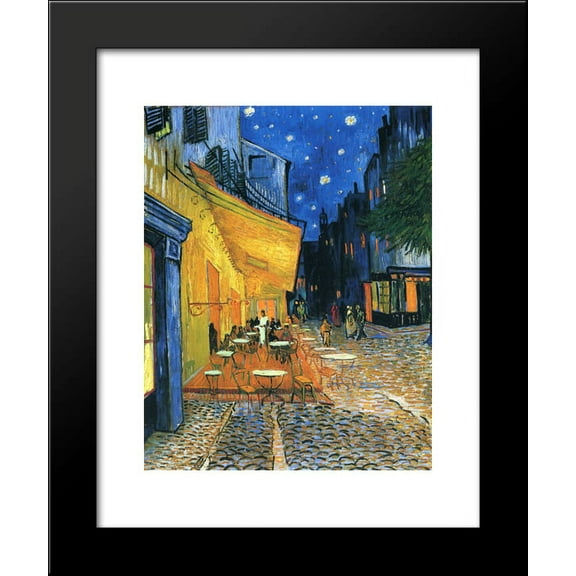 Cafe Terrace, Place du Forum, Arles 20x24 Framed Art Print by Vincent van Gogh