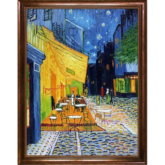 Cafe Terrace at Night with Verona Cafe Frame 30"X40"