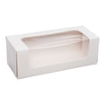 thumbnail image 1 of Cafe Vision 13 oz Rectangle White Paper Small Take Out Container - 6" x 2 1/2" x 2" - 200 count box, 1 of 2