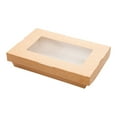 thumbnail image 1 of Cafe Vision 28 oz Rectangle Kraft Paper Small Take Out Container - 7 1/2" x 5" x 1 1/2" - 200 count box, 1 of 2