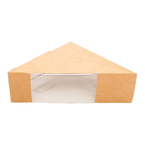 Cafe Vision Triangle Kraft Paper Small Sandwich Box - 4 3/4" x 4 3/4" x 2" - 200 count box