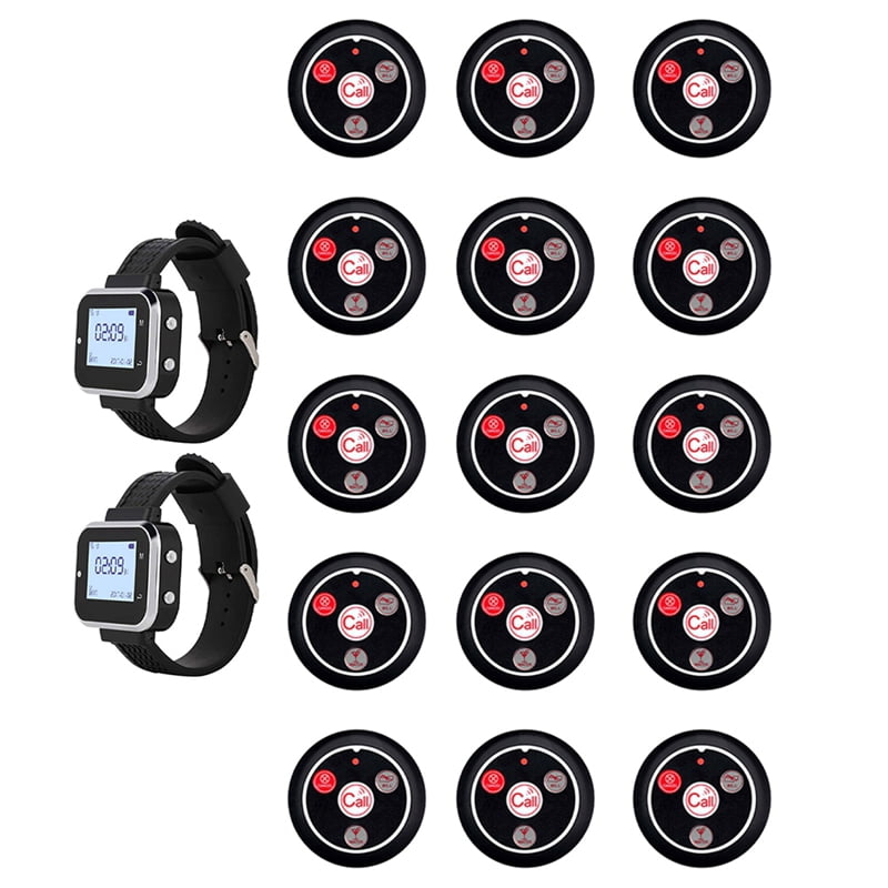 Cafe Waiter Service Buzzer 15 Table Call Button Transmitter 2 Watch ...