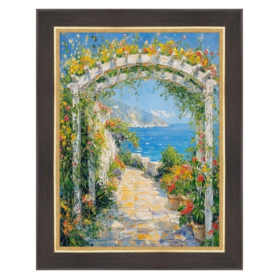 Cafe Wood Tone With Gold Lip Picture Frame 30x40 frame