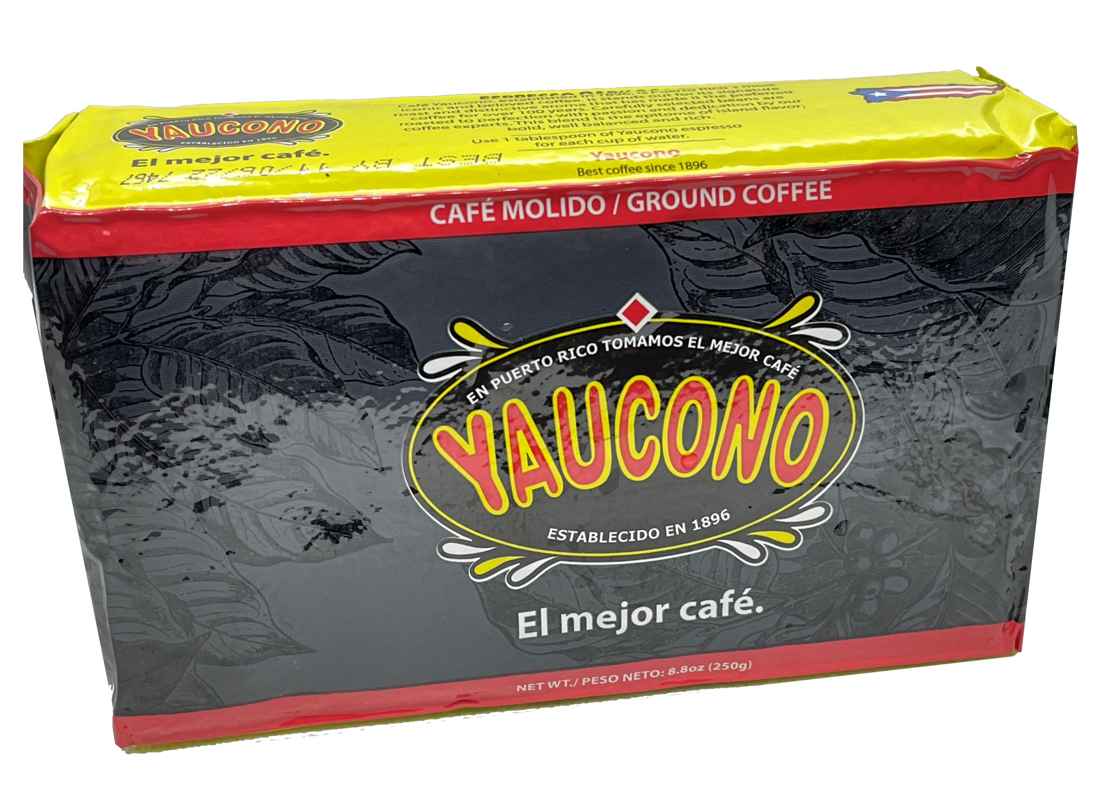Cafe Yaucono Espresso Dark Roast Ground Coffee from Puerto Rico 8.8