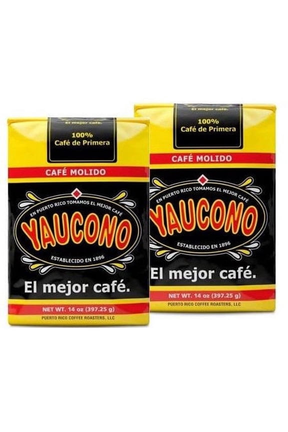 Cafe Yaucono Ground Coffee Puerto Rican, 14 Ounce Bag (Pack of 2)