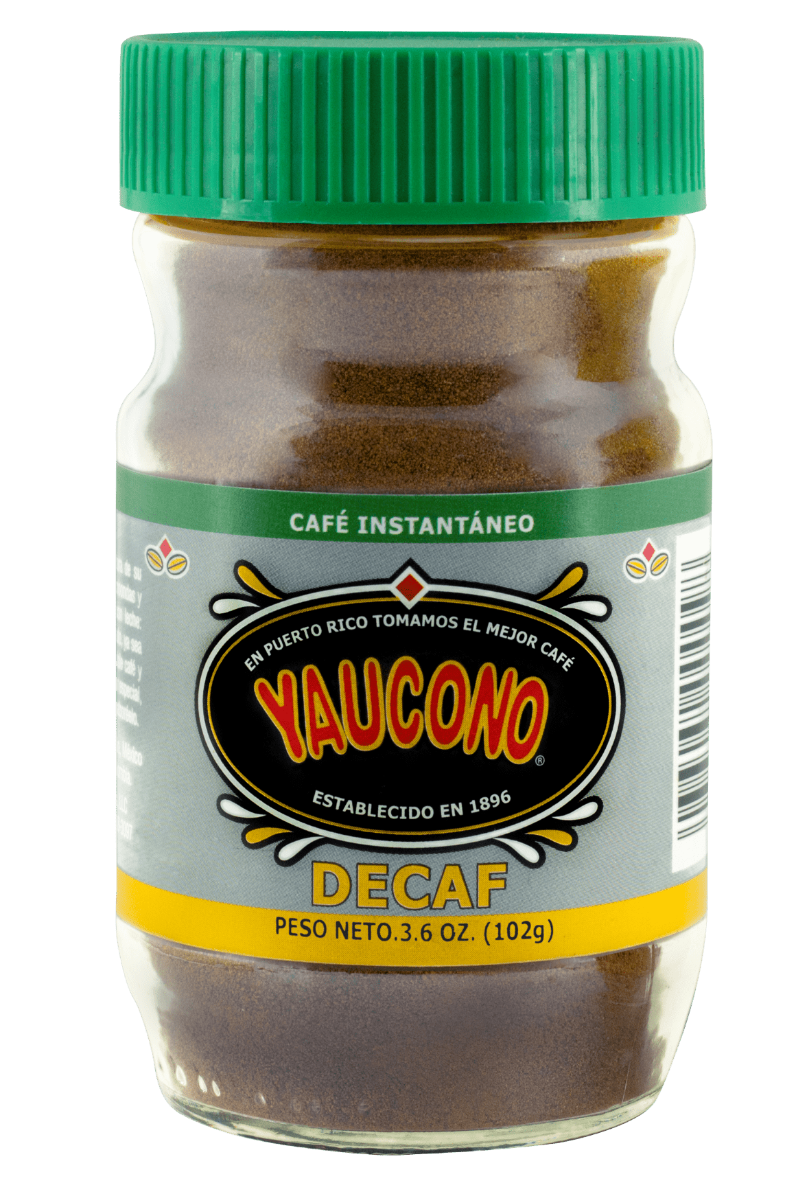 Cafe Yaucono Instant Decaf, 3.6 oz Jar