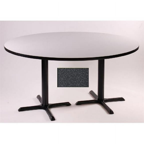 Cafe and Breakroom Tables - Round Table - Black Granite