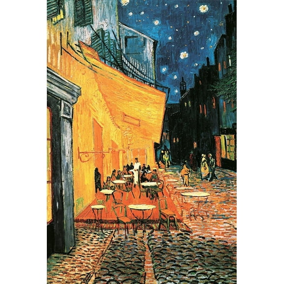Cafe at Night by Vincent Van Gogh - Art Poster