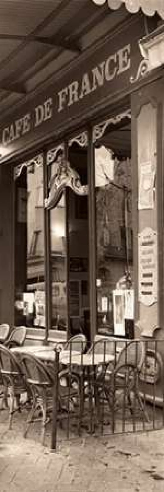 Cafe de France Canvas Art - Alan Blaustein (8 x 24)