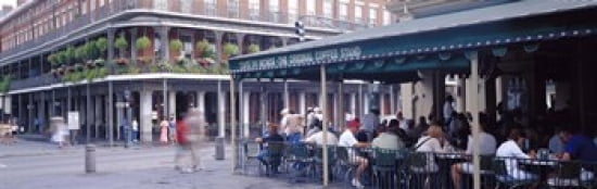 Cafe du Monde French Quarter New Orleans LA Canvas Art - Panoramic Images (36 x 12)