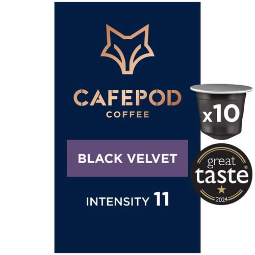 CafePod Black Velvet Nespresso Compatible Aluminium Coffee Pods, 10 pods per pack, British Import (Pack of 3)