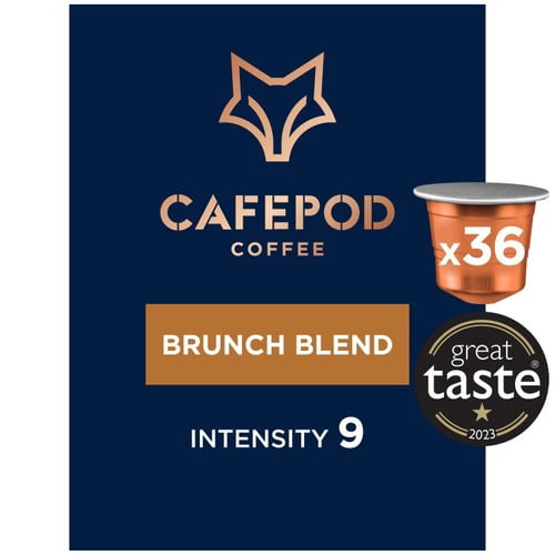 CafePod Brunch Blend Nespresso Compatible Aluminium Coffee Pods, 36 pods per pack, British Import (Pack of 3)