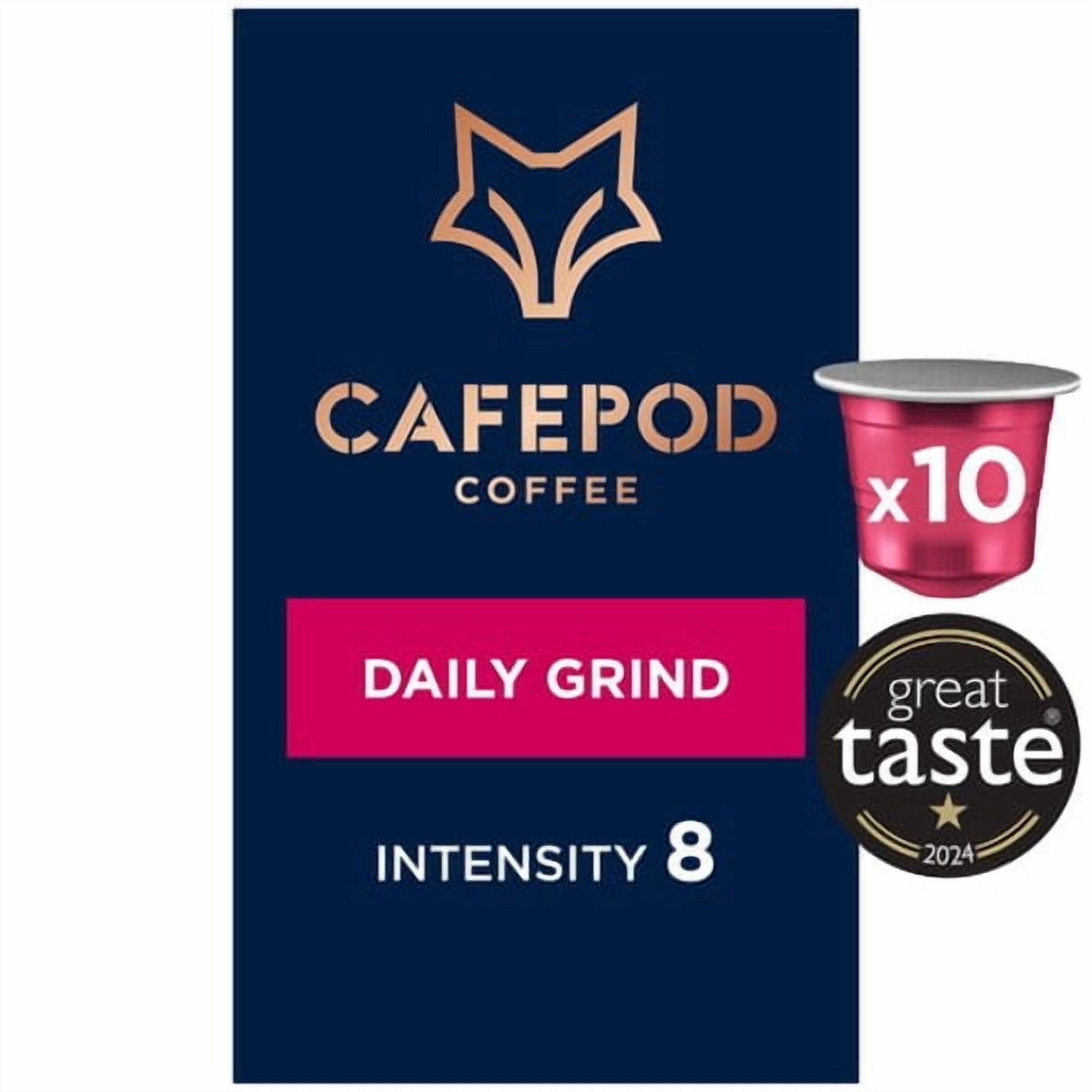 CafePod Daily Grind Nespresso Compatible Aluminium Coffee Pods, 10 pods per pack, British Import (Pack of 3)