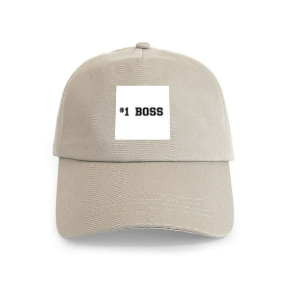 CafePress - #1 Boss Cap - Adjustable 100% Brushed Unisex Casual Cotton Baseball Cap, Beige, 1