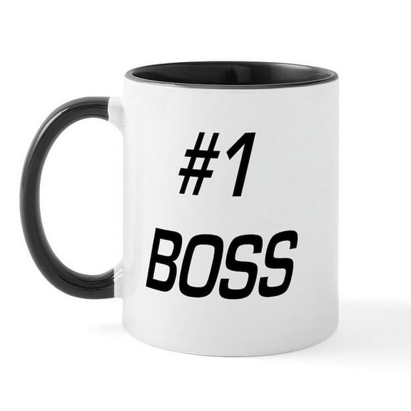 CafePress - #1 Boss Mug - 11 oz Ceramic Mug - Novelty Coffee Tea Cup