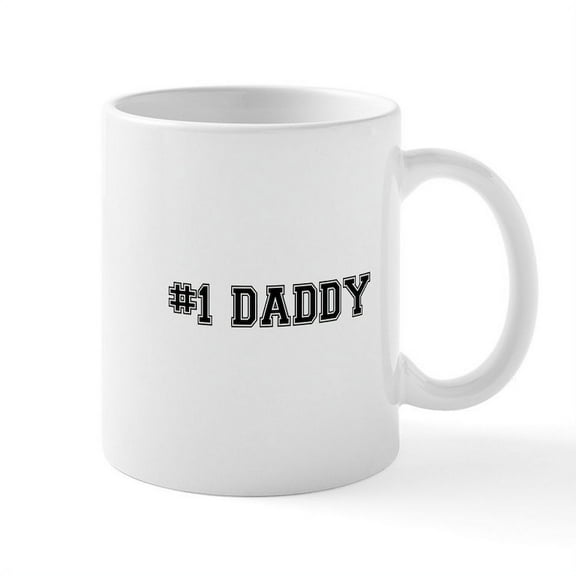 CafePress - #1 Daddy Mugs - 11 oz Ceramic Mug - Novelty Coffee Tea Cup