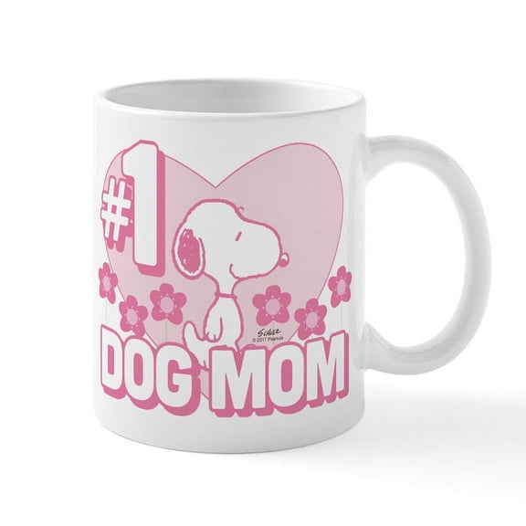 CafePress - #1 Dog Mom - 11 oz Ceramic Mug - Novelty Coffee Tea Cup