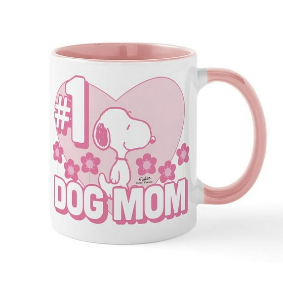 CafePress - #1 Dog Mom - 11 oz Ceramic Mug - Novelty Coffee Tea Cup
