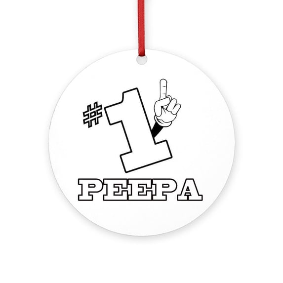 CafePress - #1 PEEPA - Round Wood Ornament 4"