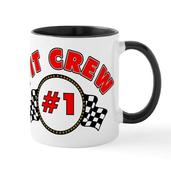 CafePress - #1 Pit Crew Mug - 11 oz Ceramic Mug - Novelty Coffee Tea Cup