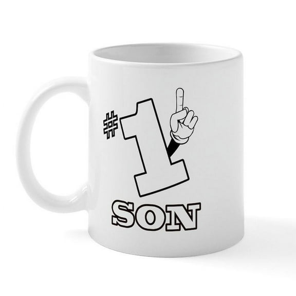 CafePress - #1 SON Mug - 11 oz Ceramic Mug - Novelty Coffee Tea Cup