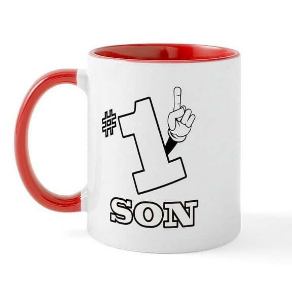 CafePress - #1 SON Mug - 11 oz Ceramic Mug - Novelty Coffee Tea Cup