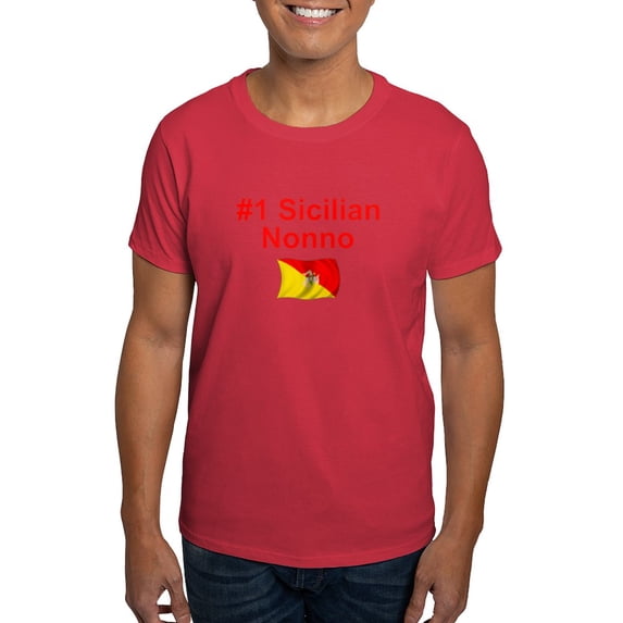 CafePress - #1 Sicilian Nonno Dark T Shirt - Men's Classic Graphic Cotton T-Shirt