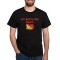 thumbnail image 1 of CafePress - #1 Sicilian Papa Dark T Shirt - Men's Classic Graphic Cotton T-Shirt, 1 of 4