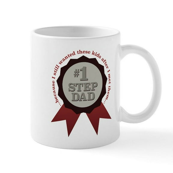 CafePress - #1 Stepdad Mug - 11 oz Ceramic Mug - Novelty Coffee Tea Cup