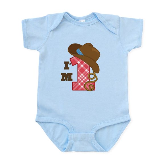 CafePress - 1 Year Old Cowboy Infant Bodysuit - Baby Light Bodysuit, Size Newborn - 24 Months