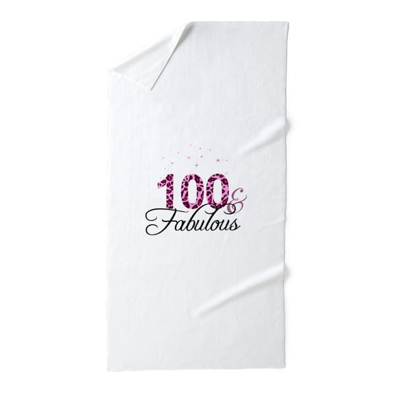 CafePress - 100 And Fabulous - Large Beach Towel, Soft 30"x60" Towel with Unique Design