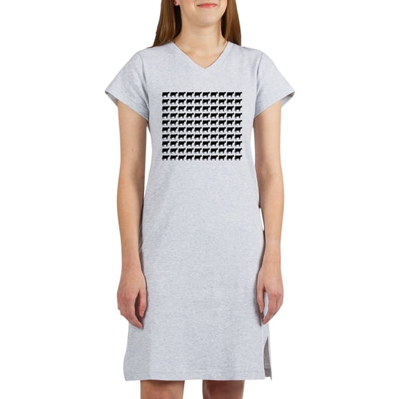 CafePress - 100 Cows Black - Women's Nightshirt